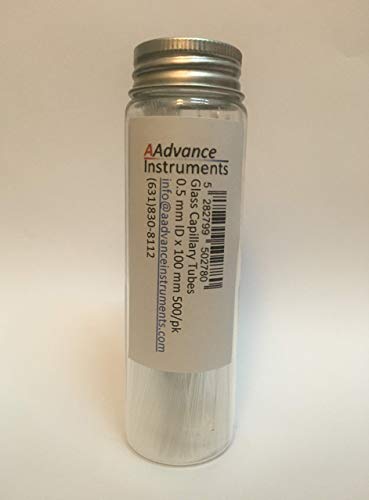 Glass Capillary Tubes/Micro Pipettes Tlc Spotting 0.5Mm Id X 100Mm 500 Or 1000/Pk Aadvance Instruments (500) #TOP1