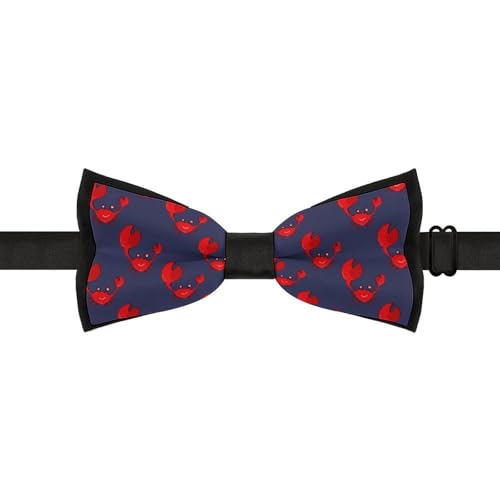 GoasNei Cute Crab of Animal Pattern Bow Tie for Men Adjustable Necktie Funny Tie Neck Ties for Weddings Party