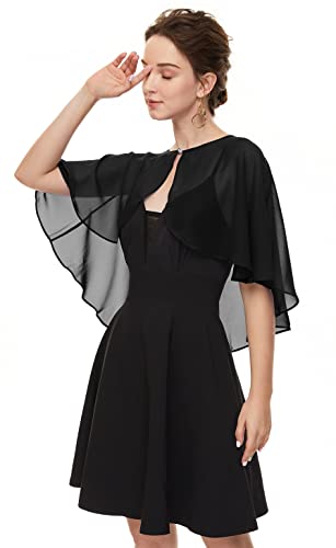 Soft Chiffon Shawls Wraps Shrug for Wedding Evening Dress Cape Cover Up for Women3