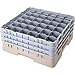 Cambro Camrack 36 Compartment Glass Rack with 2 Extenders Beige, Full Size (Case of 4)