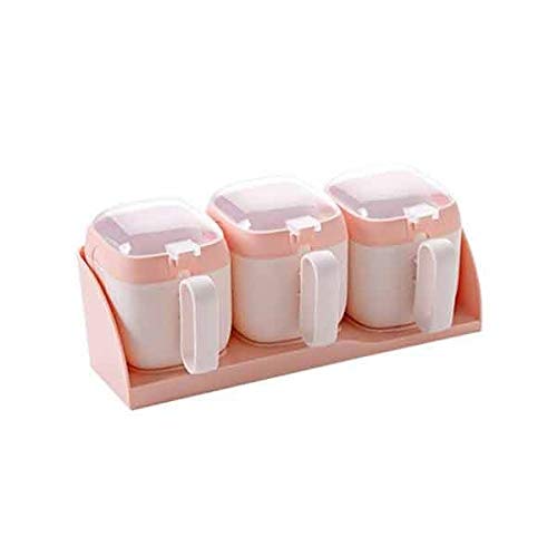Tarros de Especias con Etiqueta para Colgar en la Pared, Caja de condimentos con Tapa, Recipiente de Especias para salero de Cocina doméstica