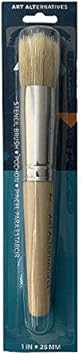 Stencil1 Smooth Natural Bristles Stencil Brush - Lightweight Ergonomic Handle Premium Quality Reusable Wooden Thick Stencil Brush - Best Stencil Painting Brush Available in Multi Sizes 1 in