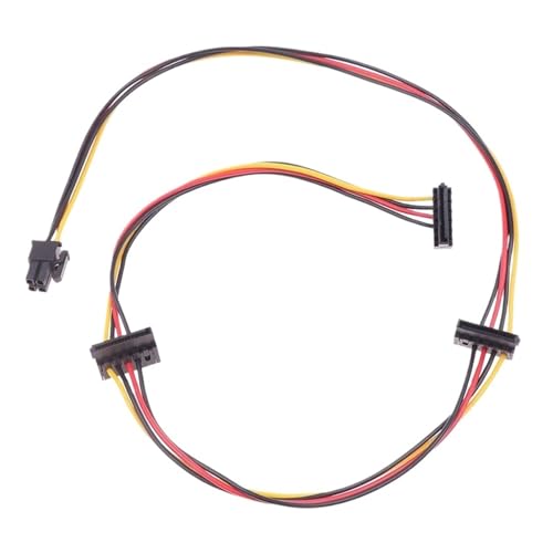 Cable 4Pin a 2 puertos HDD SSD SATA para fuente ATX miniatura 4