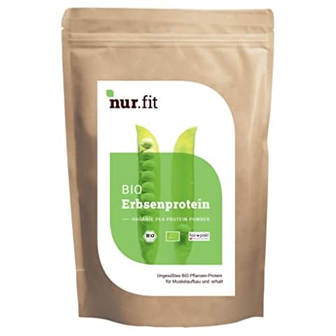 nur.fit BIO Erbsenprotein-Pulver 2kg - natürliches veganes Proteinpulver mit 80% Proteingehalt - vegan Protein in zertifizierter BIO-Qualität mit essenziellen Aminosäuren Cover
