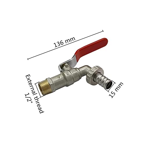 Accesorios de plomería G1/2 y 15mm con aleación robusta para gas y aire industrial 3