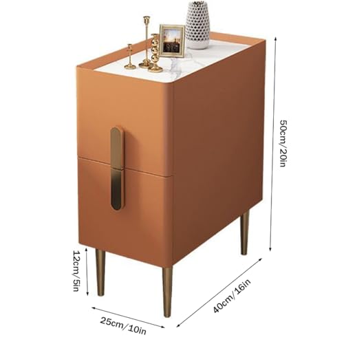 Table d'appoint étroite en bois avec 2 tiroirs pour les petits espaces