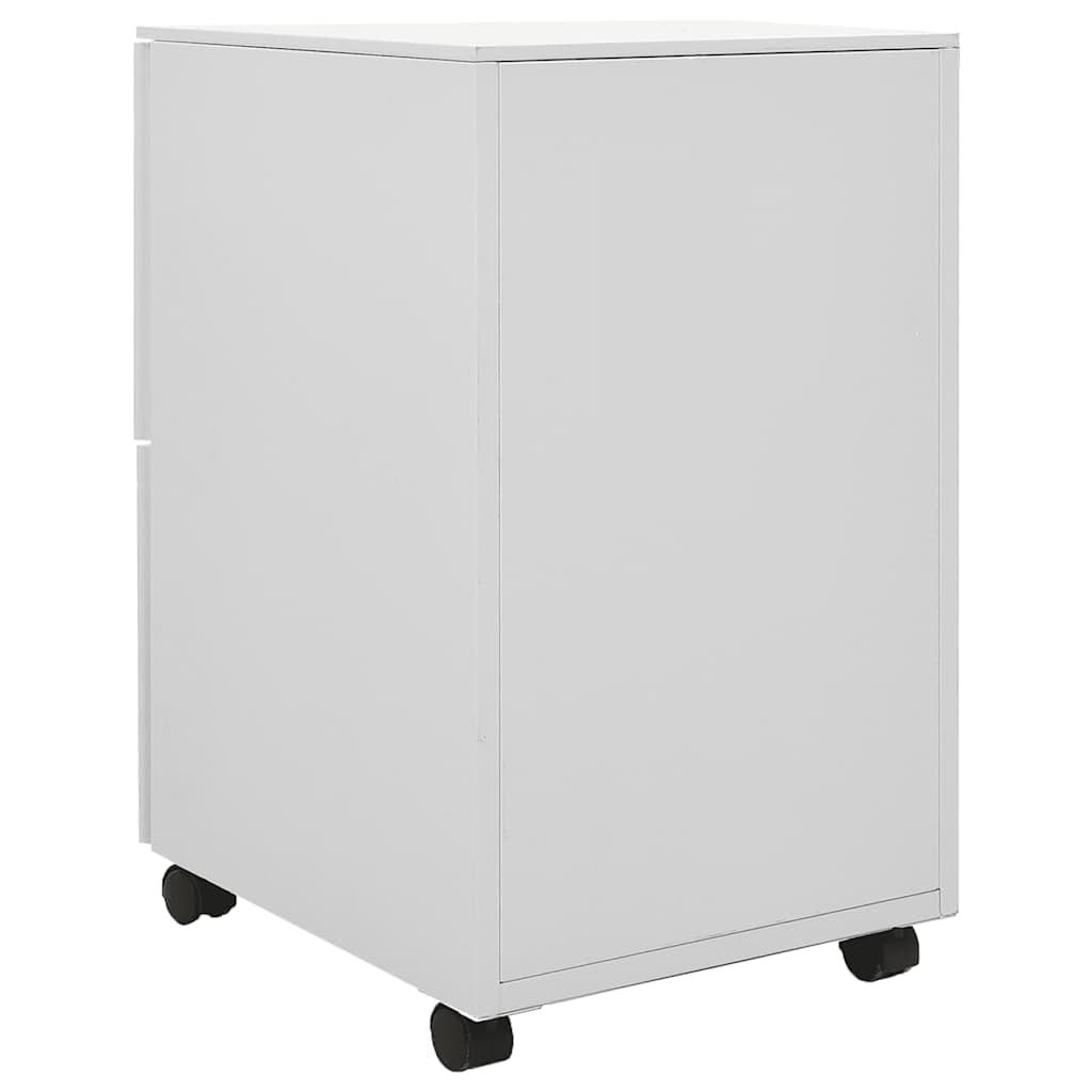 Hothingwell Jasnoszary segregator mobilny 39x45x67 cm Stal 2 szuflady