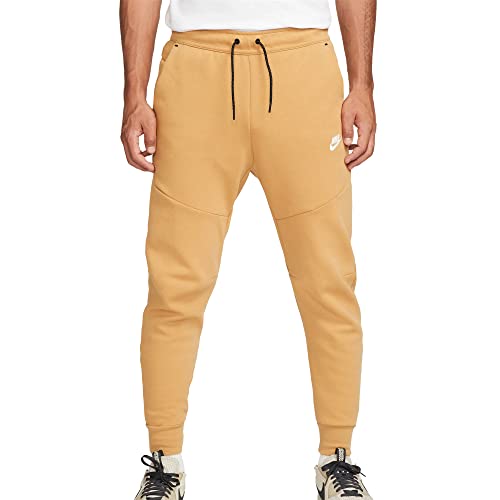 Nike Mens Full Length Pant Sportswear Tech Fleece, Elemental Gold/Sail,...