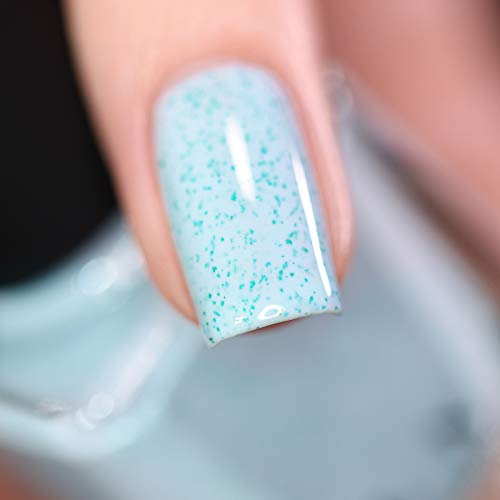 Image of ILNP Starling - Pale Turquoise Speckled Nail Polish, 7-Free, Non-Toxic, Vegan, Cruelty Free, 12ml
