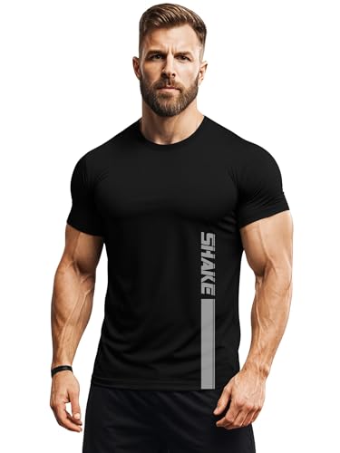 Image of 3Colours RGB Active Fit Men's Sports T-Shirt - Lightweight Quick Dry Polyester Gym & Running Wear-Shake