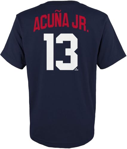 Camiseta Ronald Acuña Jr Atlanta Braves ropa de béisbol para niños pequeños tallas 4 5 6 7 años 3