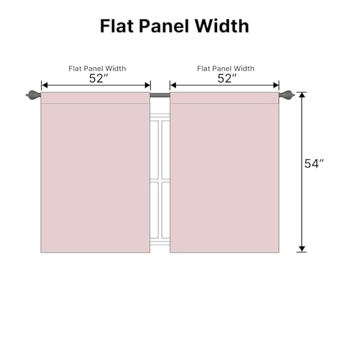 Image of H.VERSAILTEX Blackout Curtains Thermal Insulated Window Treatment Panels Room Darkening Blackout Drapes for Living Room Back Tab /Rod Pocket Bedroom Draperies (2 Panels, Baby Pink, 52 x 54 Inch)