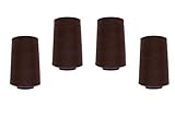 4 Konen Viga 120 - Hilo de coser para overlock (0520, color marrón chocolate)