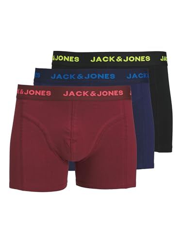 JACK & JONES Herren Jaczane Solid Trunks 3 Pack, Ocean Cavern, xx_l (3er Pack)