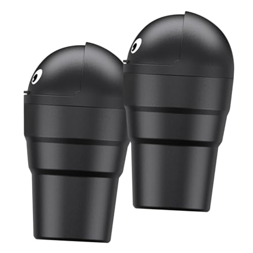 Poubelle de voiture avec couvercle étanche lot de 2 mini poubelles plastique pour porte-gobelet