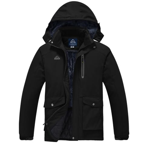 donhobo Herren Skijacke Atmungsaktiv Warm Gefüttert Winterjacke Outdoor...