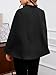 Cicy Bell Womens Cape Pea Coat Work Casual Split Long Sleeve Coat Stand Collar Open Front Fall jacket