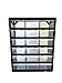 Homak 18-Drawer Parts Organizer, Black, HA01018001,Black Matte