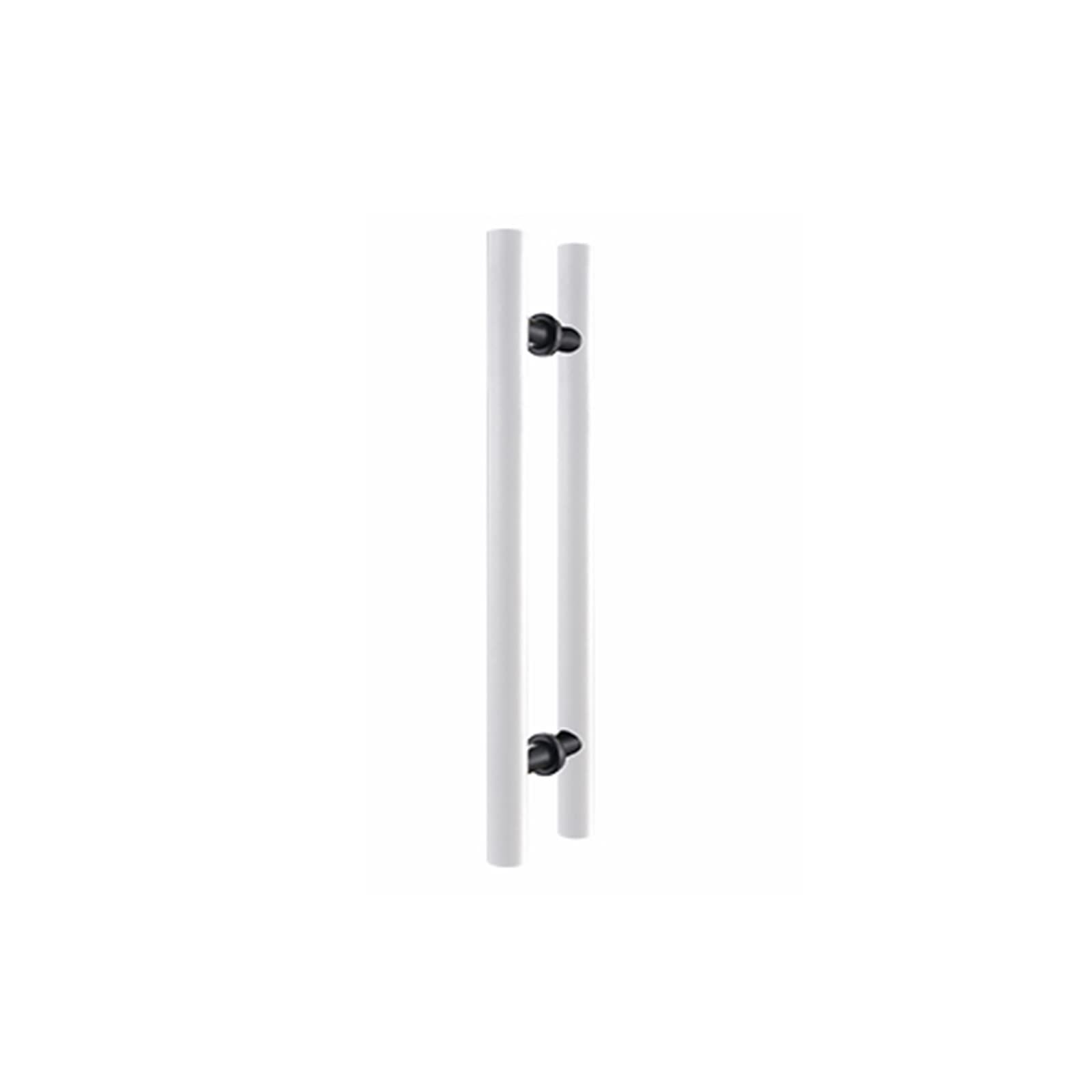 ADGCFKOP Shower Door Handle, Solid Wood Sliding Door Handles,Shopping Malls Hotels Stores Clubs Home Glass Metal Doors Double Sided Door Pull Handle(White,Length: 40cm(15.7inch))