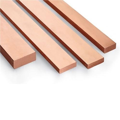 Copper Bus Bar Stock, Length 150mm 500mm Solid Copper Flat Bar Mill Stock, Thick 1.5mm to 80mm Copper Flat Bar Stock 1pc(150X12X25MM)