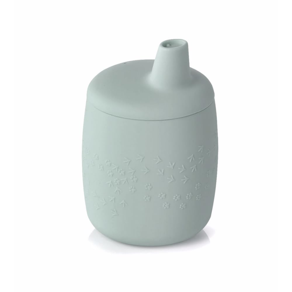 Jané Silicone Learning Cup, Anti-Spill, Easy Suction, Convertible into Cup, BPA Free, Antibacterial, Green