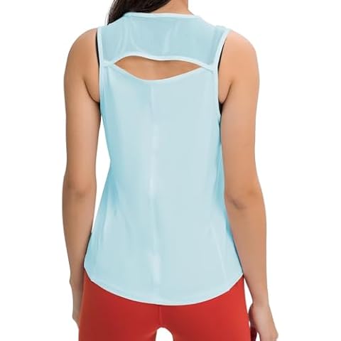 TERODACO Women's Open Back Gym Top Cover