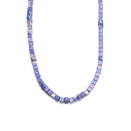 Piedra natural 4×4mm cuadrado cubo oscuro azul imperial Jasper gemstone granos a granel poder de curación de energía de cristal para la fabricación de joyas perlas de poder 15"