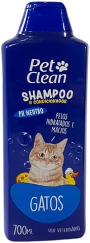 Shampoo para Gatos 2 em 1-700ml, Pet Clean