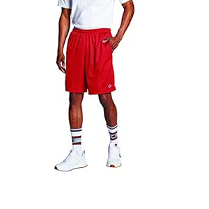 Champion Long Mesh Short with Pockets, Semi-Opaque Homme