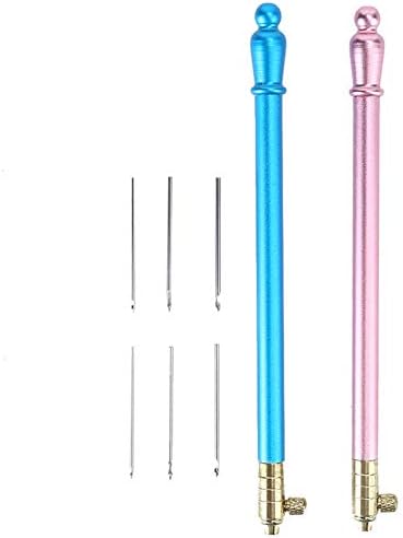 Ycauty 2PCS Tambour Tools, Embroidery Crochet Hooks with 6 Needles