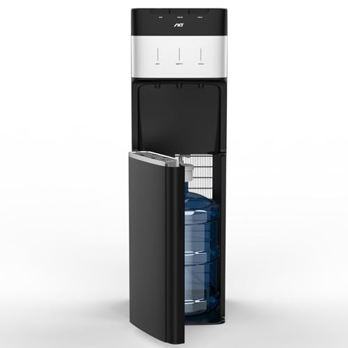 Image of IKT Self Clean Bottom Loading Water Cooler Dispenser for 5 Gallon Bottle with Empty Bottle Alert, Child Safety Lock, Black