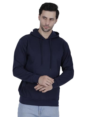 Image of Mastyle Men's Solid Hoodies |100% Rich Cotton Fleece 400 GSM | Wrinkle Free