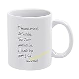 The Woods Are Lovely Robert Frost Kaffeebecher, Geschenkidee, Teetasse, Erntedankfest,...