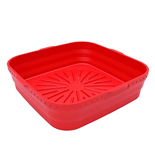 Panier de cuisson carré en silicone réutilisable et pliable : lot épais
