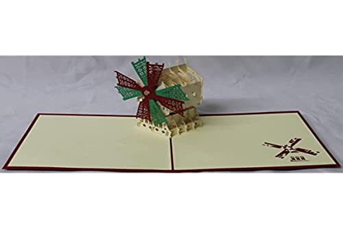 RF Distribution Biglietto di Auguri con Origami Surprise, Il Mulino a Vento