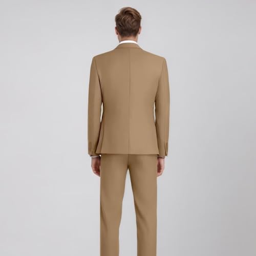 Mens Suits 3 Piece Slim Fit Formal Suits for Men Wedding Business Prom Tuxedo 2 Button Jacket Vest Pants Set 5