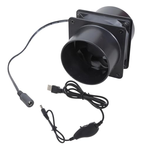 Ventilador de canal en línea de 8 cm, ventilador de aire con regulación de velocidad para refrigeración del servidor, extracción de humo de soldadura, carcasa ABS, canal en línea para carcasa de