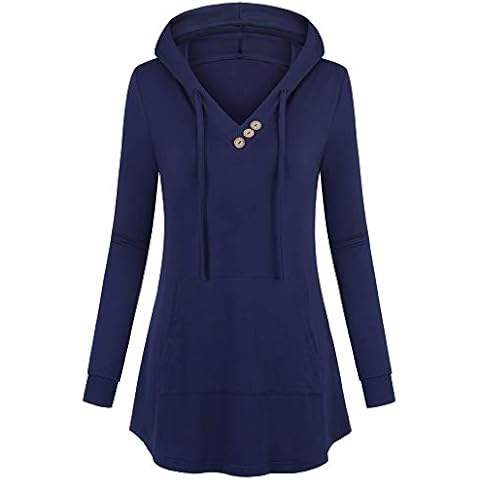 Helloacc Hooded Tunics for Women,Cowl Neck Active Shirts Wear with Leggings Petite Size Long Sleeve Shirt Women Athletic Appreal Running Shirts Outfit Biking Light Weight Exercise Clothes Blue M Cover