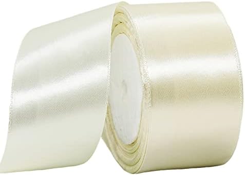 2x22m Dark Green Ribbon 25mm for Gift Wrapping,Satin Ribbon Green Christmas Ribbon Decorative Balloon Ribbon Cake Ribbon Fabric Thick Ribbon for Crafting Birthday Hair Bow Halloween Cake Decorations