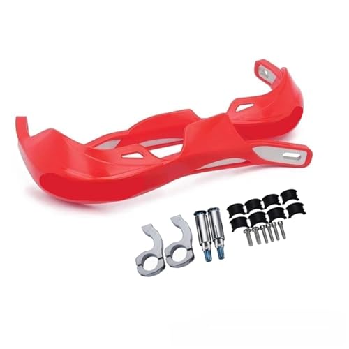 Protège-mains moto universels anti-casse de levier pour guidon dirt bike rouge
