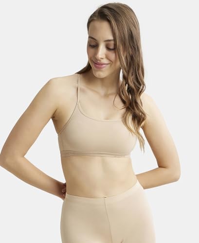 Image of Jockey 1351 Women Super Combed Cotton Elastane Stretch Multiway Styled Crop Top with Adjustable Straps and StayFresh Treatment