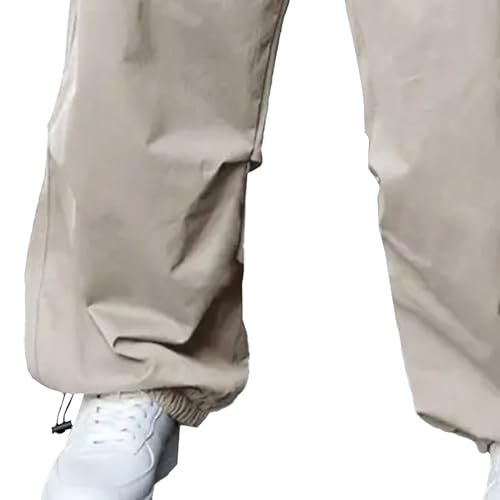 Men's Baggy Cargo Pants Casual Hip Hop Parachute Pants Street Harem Sweatpants Drawstring Trousers with Pockets4