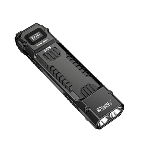 Nitecore EDC29 Luminblade Taktische Taschenlampe, USB Wiederaufladbare LED Taschenlampe, Extrem Hell 6500 Lumen, Bis zu 61 Stunden Laufzeit, Schwarz