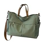 YYDPYZBD Taschen Nylon-Damen-Einkaufstasche, Umhängetasche Mit Zwei Taschen, Großes Fassungsvermögen, Pendler-Handtasche-grün