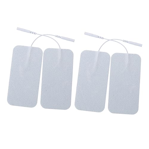 FIXOSHEE 4 Piezas Parches Autoadhesivos para Electroestimulador Almohadillas Recambio con Impedancia Gel y Reutilizable para Estimulación Muscular