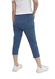 URBAN STITCH Cropped Jeans for Women UK Ladies Capri Plus Size Shorts Denim Cotton Summer Trouser Three Quarter 3/4 Length Pull On Cut Off High Waist (22, Denim) - Image 5