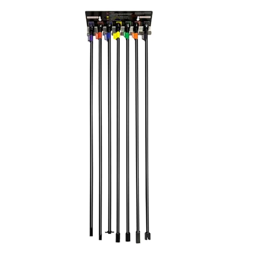 Yueidung 96090A 7PCS Spare Tire Tool Kit Lower and Raise Cradle-Suspended Tires Car Tire Change Set with Flat Pin Hex 12-mm Square Slotted -inch Square Heads