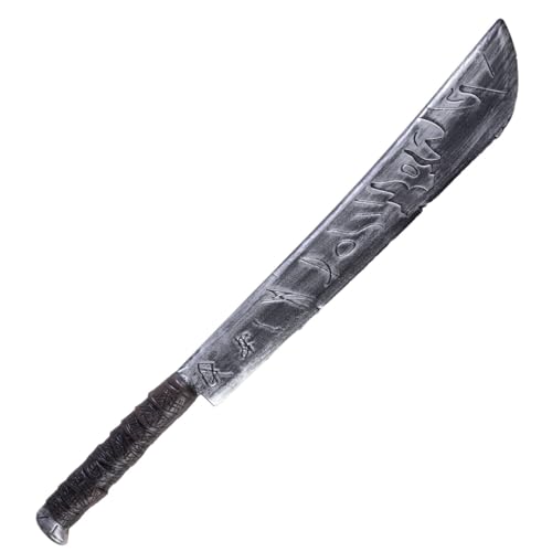 P'tit Clown - Machette Factice en Plastique - Accessoire Effrayant pour Halloween, Déguisements de Tueur, Cosplay, et Soirées à Thème (Noir)