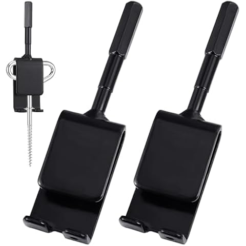 Leriton 2 Pcs Ice Anchor Drill Adapter Ice Anchor Tool Ice Stake Drill Adapter Ground Ice Auger Adapter Shaft for Setting up Ice Fishing Shelter Tent Ice Insert Sewing Accessories (Black) Cover