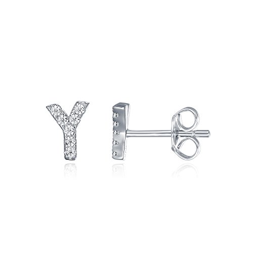 Initial Letter Stud Earrings for Women
